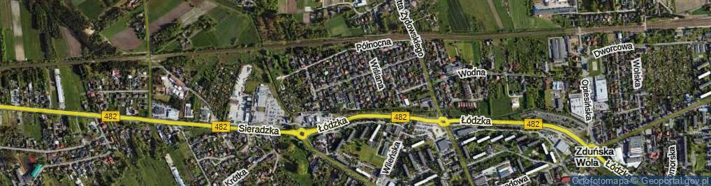 Zdjęcie satelitarne Odrzańska ul.